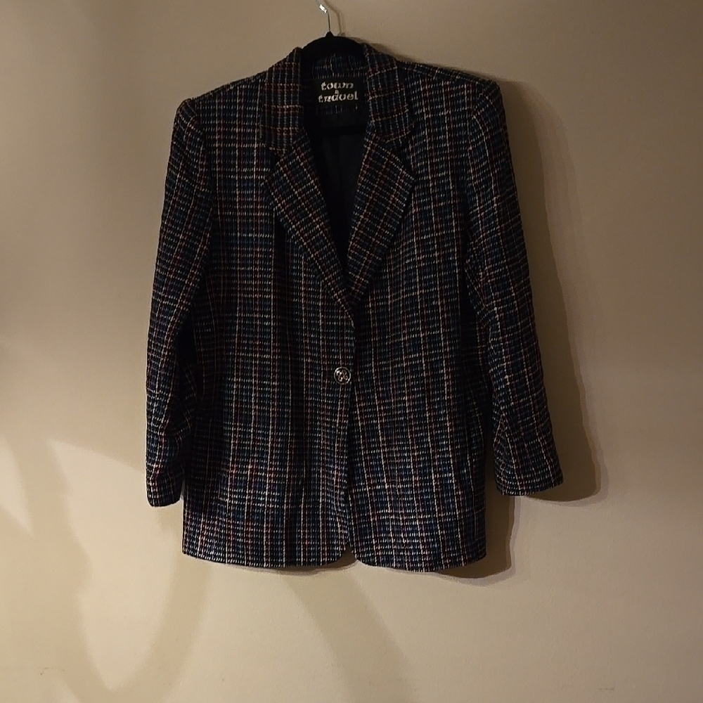 Women's Multicolor Plaid Jacket